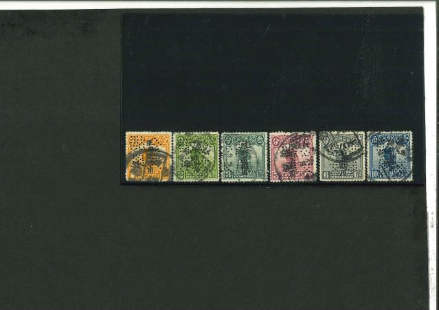 Stamp of China » China Provincial Issues » Sinkiang 1915-20 CHINA SINKIANG prov. issue junk values 1 to 10c with PERFIN