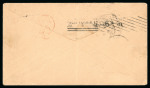 Stamp of Cyprus » Queen Victoria Keyplate Issues 1896 Cover SG16a and SG41 Larnaca to USA