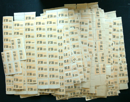 Stamp of France » Colis Postaux France: 1918-1926, Stock de timbres colis postaux **