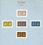 Stamp of Switzerland / Schweiz » Sitzende Helvetia Gezaehnt » Probe 1862 Sitzende Helvetia einmalige Sammlung der PROBEDRUCKE