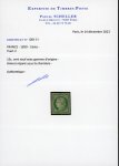 Stamp of France » Type Cérès de 1849-1850 1850, Cérès Y&T n°2 15c vert neuf * MH, très belle