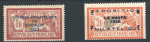 Stamp of France » Émissions à partir de 1900 1923-1929, lot des 2 Merson surchargés YT n° 182 Congrès