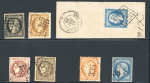 Stamp of France » Collections 1849-1874,  Lot de timbres classiques dont Y&T n° 44A,