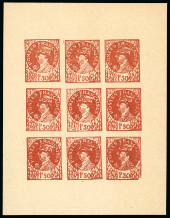 Stamp of France » Libération De Gaulle (Emission de Nice): Mayer N°1 en bloc de