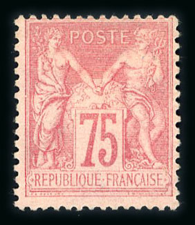 Stamp of France » Type Sage 1876-1900 1885, Type Sage 75 centimes rose Y&T n°81 (*), signé