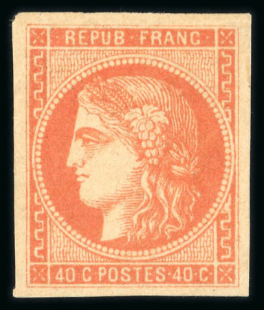 Stamp of France » Emission de Bordeaux 1870 1870, Emission de Bordeaux 40 centimes orange Y&T n°48