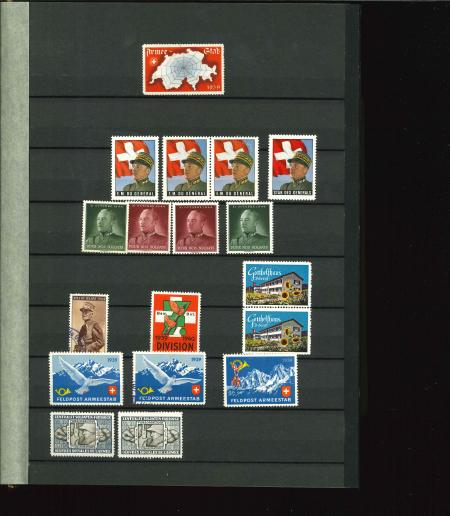 Stamp of Switzerland / Schweiz » Soldatenmarken 1939-1945, Album mit ca. 600 Soldatenmarken des 2. Weltkrieges