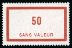 Stamp of France » Collections France timbres fictifs : 1932-1991, dans une belle reliure, superbe collection de timbres fictifs