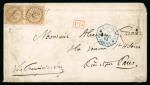 Stamp of Colonies françaises » Colonies Générales 1864, Lettre d’Indochine pour la France cachet CORR. D’ARMEES SAIGON