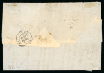 Stamp of France » Lettres Classiques 1862, Cachet d’essai GC 1818 de Lyon sur lettre à 1f20 n°14 + 16