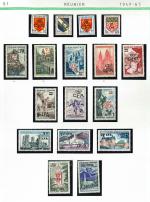 Stamp of Colonies françaises » Réunion Réunion/CFA : 1949-1974, collection complète grande majorité neufs ** MNH.