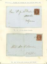 Stamp of Chile 1853-1860 Old-time collection neatly mounted on 43