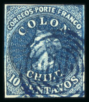Stamp of Chile 1853-1860 Old-time collection neatly mounted on 43