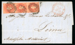 Stamp of Chile 1853-1860 Old-time collection neatly mounted on 43
