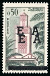 Stamp of Colonies françaises » Colonies Francaise Collections et Lots (Après Indépendance) Algérie : 1962, dans deux petits classeurs bel ensemble de plusieurs dizaines de timbres surchargés EA