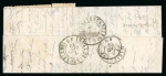 Stamp of France » Ballons Montés 1870, Y&T n°36 (3 timbres dont paire) sur lettre avec