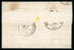 Stamp of France » Ballons Montés 1870, Y&T n°31sur lettre avec mention imprimée "Par