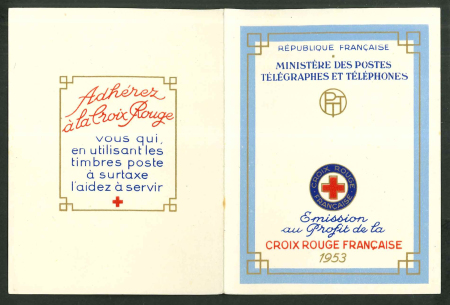 Stamp of France » Carnets France carnets : 1952-1954, Carnets Croix-Rouge 1952, 1953 et 1954 neufs **.