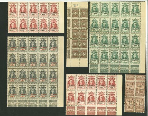 Stamp of Colonies françaises » Côtes des Somalis Cote des Somalis, 1942:  dans une pochette ensemble de plusieurs centaines