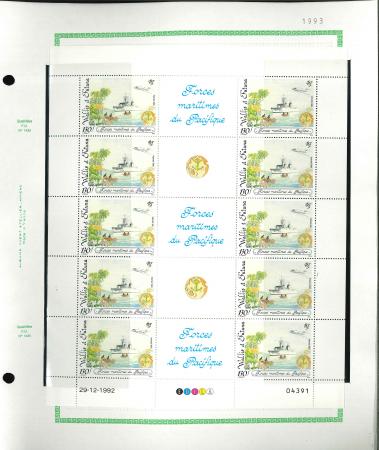 Stamp of Colonies françaises » Wallis et Futuna 1981-2015, dans deux reliures Yvert et feuilles neutres,