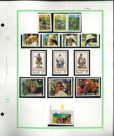 Stamp of Colonies françaises » Polynésie 1981-2018, dans deux reliures Yvert et feuilles neutres,