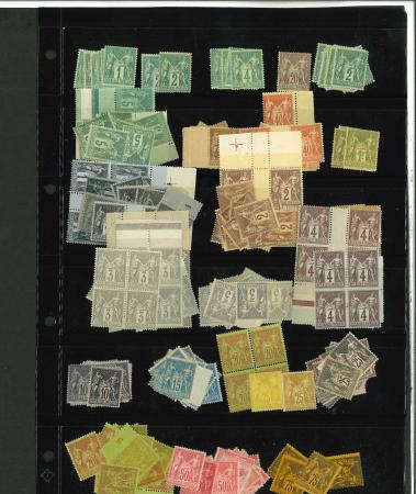 Stamp of France » Collections 1876-1900, intéressante accumulation de classiques