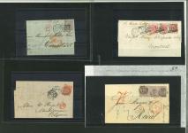Stamp of Great Britain » 1854-1900 Postal History of the Perforated Line Engraved and Surface Printed Issues 1863-83 Destination Mail: Attractive group of thirteen