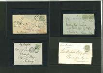 Stamp of Great Britain » 1854-1900 Postal History of the Perforated Line Engraved and Surface Printed Issues 1883-84 Destination Mail: Attractive group of seven