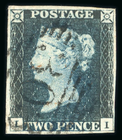 Stamp of Great Britain » 1840 2d Blue (ordered by plate number) 1840 2d blue, pl.2 II, clear to good margins, used