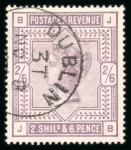 Stamp of Ireland » GB Used In Ireland 1883-84 Anchor 2s6d lilac, superbly struck by large