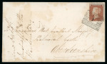 Stamp of Great Britain » 1854-1900 Postal History of the Perforated Line Engraved and Surface Printed Issues 1854-57 1d star, superbly tied by numeral "1" of Aberdeen,