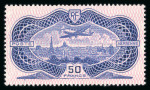 Stamp of France » Poste Aérienne 1927, Y&T PA n° 1, n°2, n° 14 (signé Calves), n° 15, ensemble ** MNH, TB.