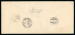 Stamp of Syria 1934, full set on 3 airmail cover via Athens and Vienna
