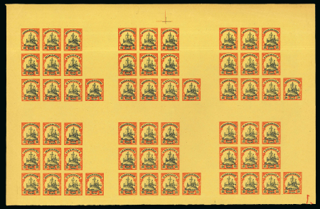 Stamp of Germany » German Colonies German Colonies "Kaiser's Yacht" forgeries in complete sheets and part sheets