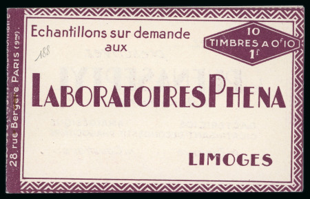 Stamp of France » Carnets Carnets : 1927, carnet "Phena" YT n° 188-C2 neuf **.