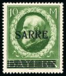 Stamp of Colonies françaises » Sarre Sarre : 1920, YT n° 27/31 timbres de Bavière surchargés.
