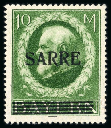 Stamp of Colonies françaises » Sarre Sarre : 1920, YT n° 27/31 timbres de Bavière surchargés.