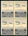 Stamp of Switzerland / Schweiz » Flugpost » Flugpostvorläufer 1913, Flugpostvorläufer Herisau 2. Auflage im Viererblock, ungebraucht mit vollem Originalgummi