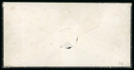 Stamp of Switzerland / Schweiz » Kantonalmarken » Genf 1850, Genfer Ganzsachenausschnitt auf Todesanzeige von Genf nach Bourdigny