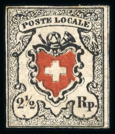 Stamp of Switzerland / Schweiz » Orts-Post und Poste Locale 1849, Poste locale mit Kreuzeinfassung, Type 9, ungebraucht mit Originalgummi