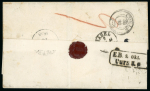 Stamp of Switzerland / Schweiz » Sitzende Helvetia Ungezähnt » Münchner Druck, 1. Auflage 1855, 40 Rp. grün 1. Münchner Druckperiode auf Brief von Burgdorf nach Schötmar