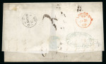 Stamp of Egypt » British Post Offices » Alexandria 1869 (23.1) Folded cover via Marseille, to Glasgow, bearing Alexandria duplex and rated "9"