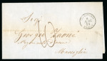 Stamp of Egypt » French Post Offices » Alexandria 1842-58 Three folded covers showing three different