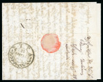 Stamp of Egypt » French Post Offices » Alexandria 1842-58 Three folded covers showing three different