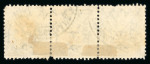 Stamp of Egypt » 1866 First Issue » Issued Stamps 10pa brown, used strip of three with inverted overprint,