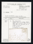 Stamp of France » Ballons Montés 1870, Napoléon Lauré Y&T n°29 20c bleu sur enveloppe