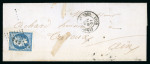 Stamp of France » Empire 1853-1862 1859, Cad Camp de Satonay + losange CDS sur lettre n°14