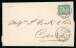 Stamp of Egypt » 1884 Changed Colours 10pa green, on 1885 printed circular from the Peninsular