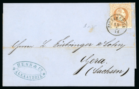 Stamp of Egypt » Austrian Post Offices » Alexandria 1873 (19.4) Folded letter sheet from Alexandria to