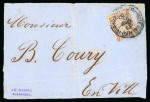 Stamp of Egypt » 1866 First Issue » Issued Stamps 10pa brown, type I, single on printed matter cover